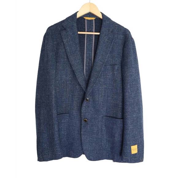 NEW HICKEY FREEMAN men's weightless coat blazer in blue tweed - Picture 1 of 4